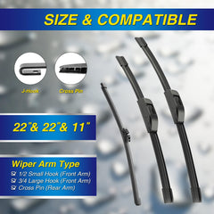 5 PLUS Expedition 22-inch passenger-side wiper blade for smooth rain clearance