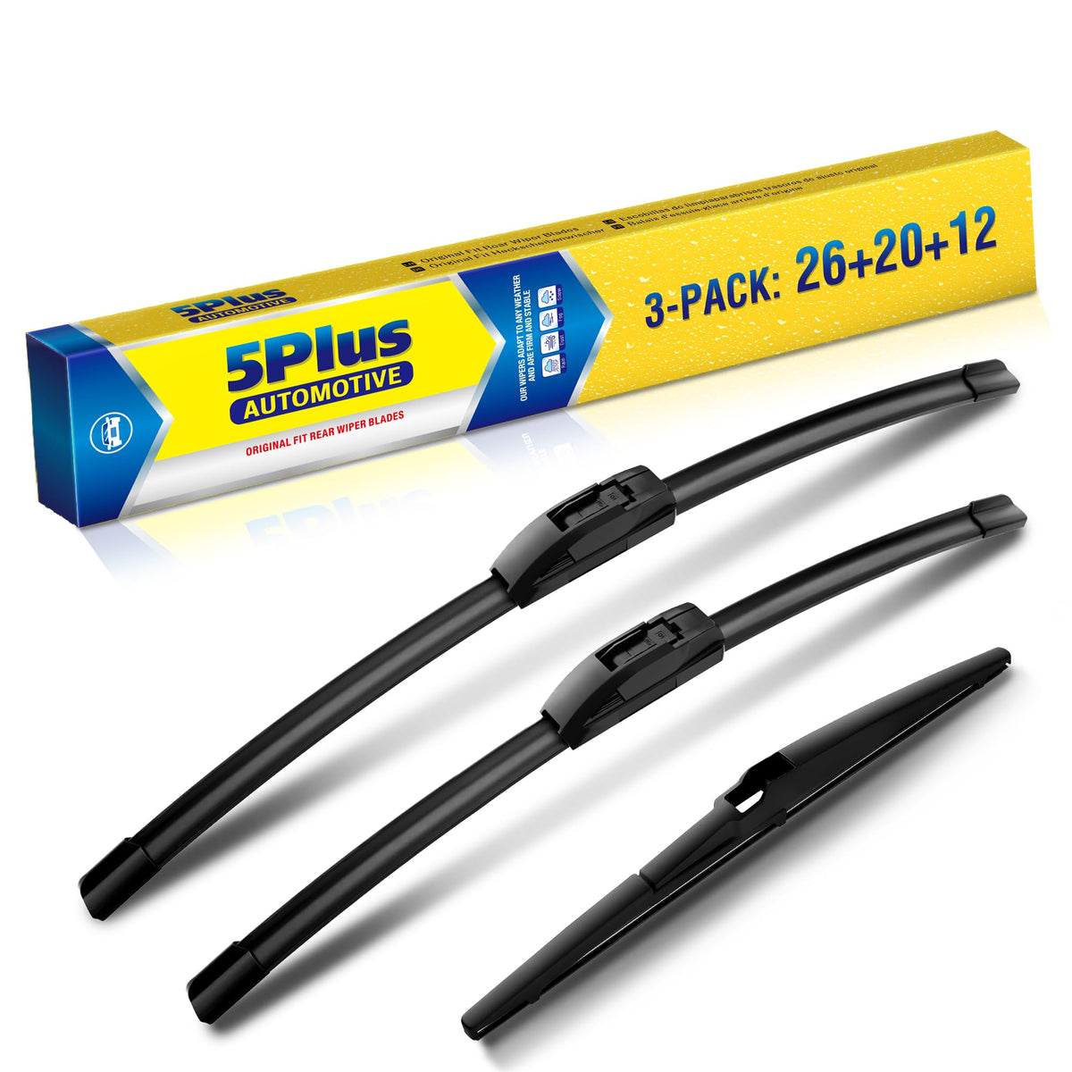 Five Plus Highlander wipers 26-20-12 front set for streak-free visibility