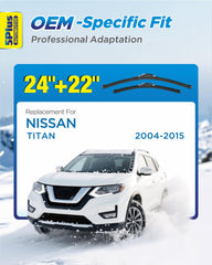 Five Plus wiper blades for Nissan TITAN/Armada, 14-inch blade detail for smooth wipe