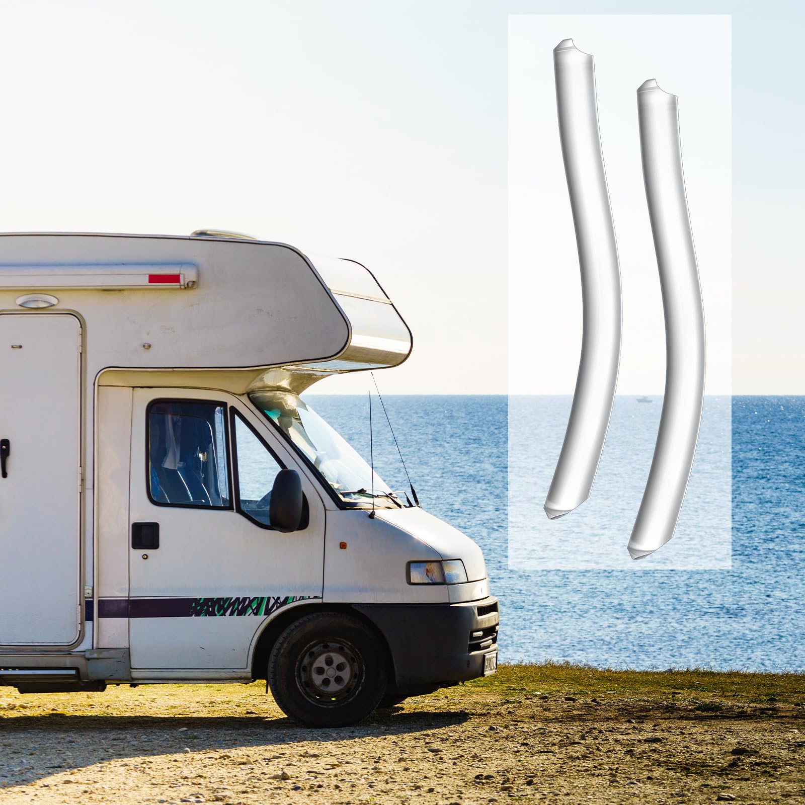Fiwochic high-strength acrylic door handle, durable and bend-resistant for frequent RV use.