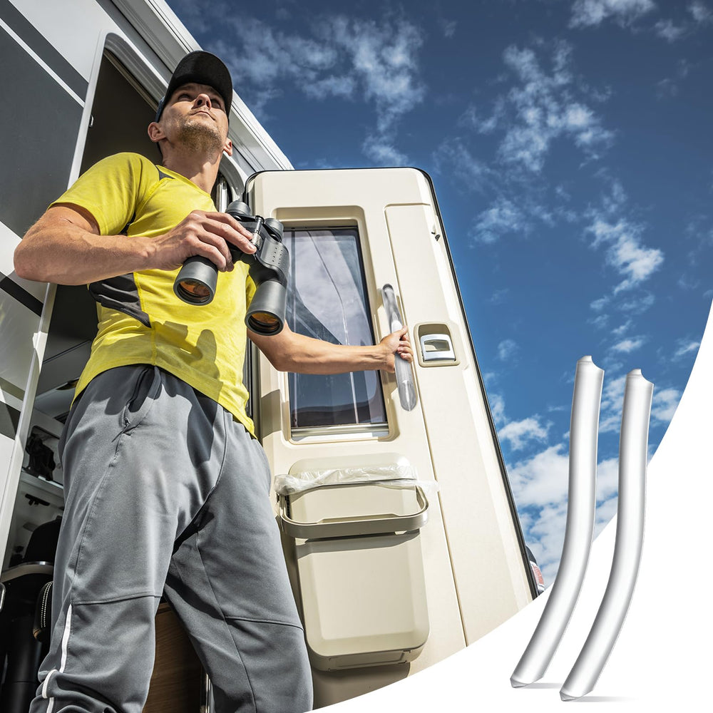 Fiwochic indoor-outdoor RV door handle, compatible with multiple models for spacing flexibility.