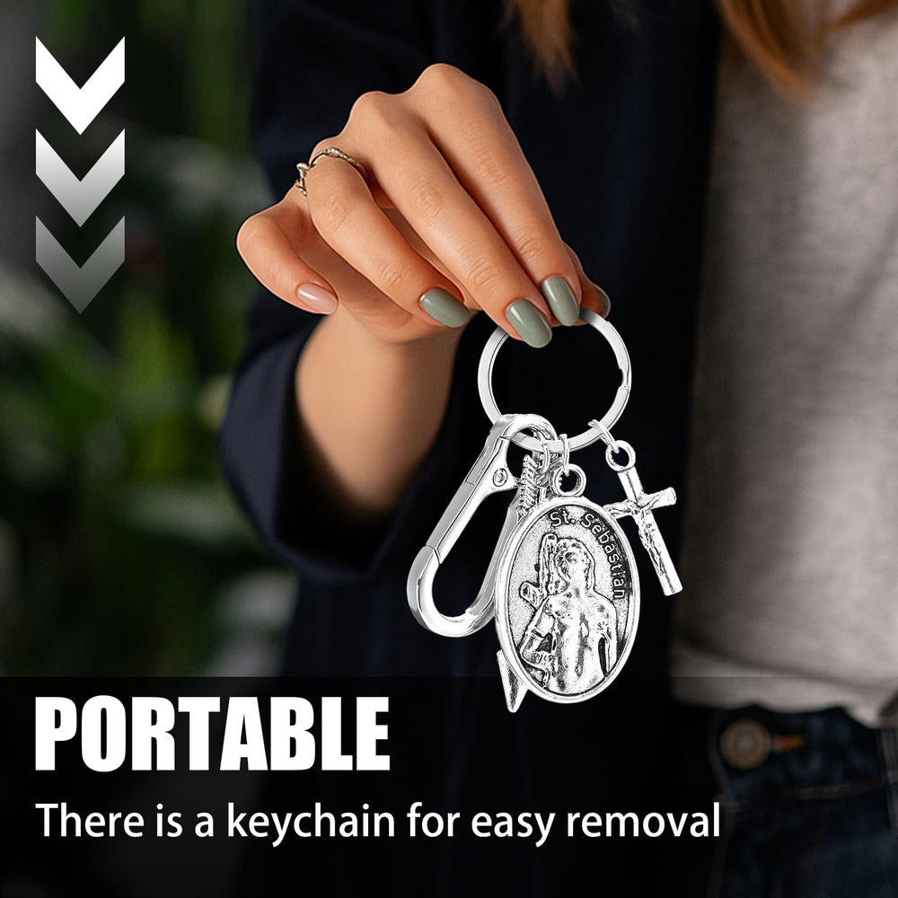Fiwochic Saint Sebastian silver alloy material for long-lasting use.