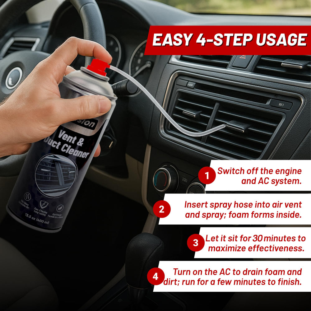 FIX & FUSION interior vent cleaner spray into vents to refresh air