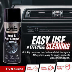 No-rinse foam in action cleaning A/C vents