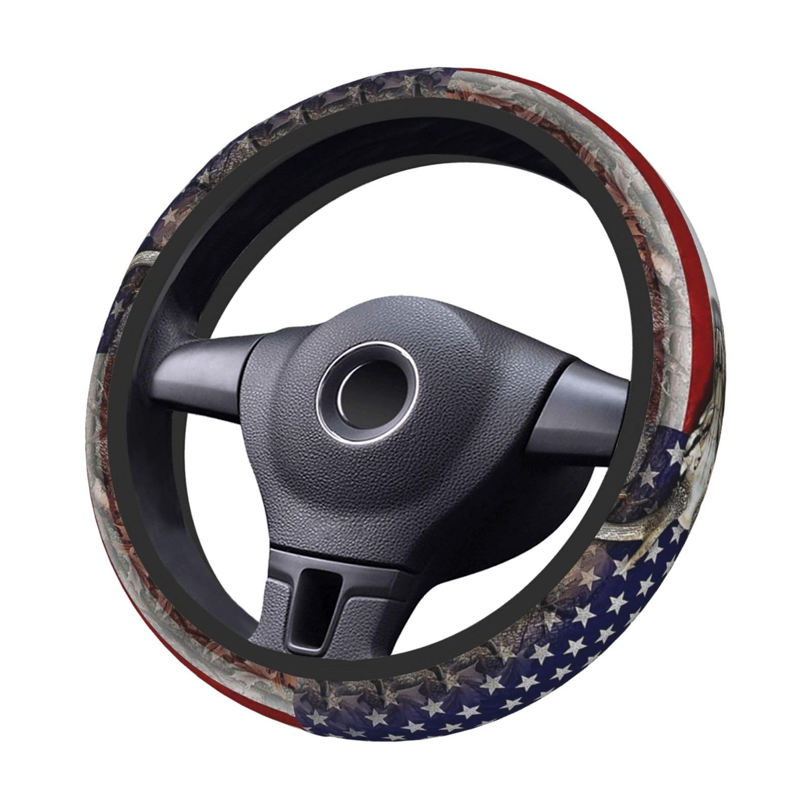 FJyuanqi car interior decor steering wheel cover adds personality and mood boost.