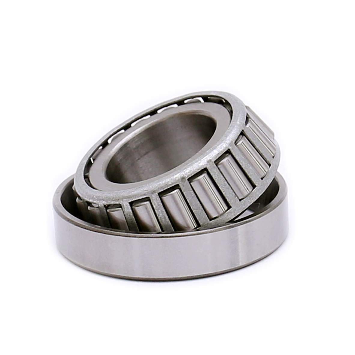 Close-up of FKG LM67048 bearing showing precision surface finish.