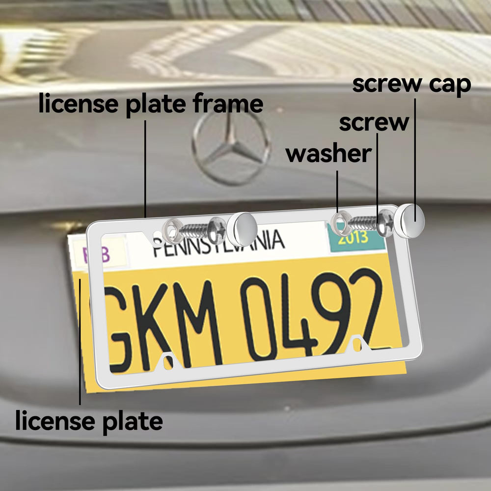 Flamax two-pack chrome license frame designed for cars and trucks.