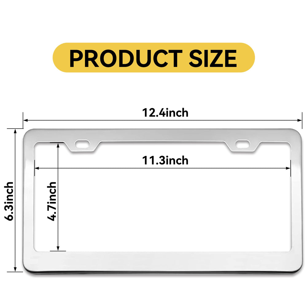Flamax two-pack universal-fit frames suitable for most cars and trucks.
