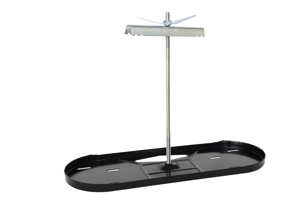 Flame King steel rod installation demonstrates quick setup for RV propane storage.
