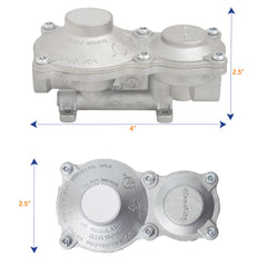 Flame King regulator heavy-duty aluminum body ensuring secure, leak-free tank connections
