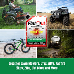 32-ounce QuickStrike bag highlighting one-time application lasting tire life.