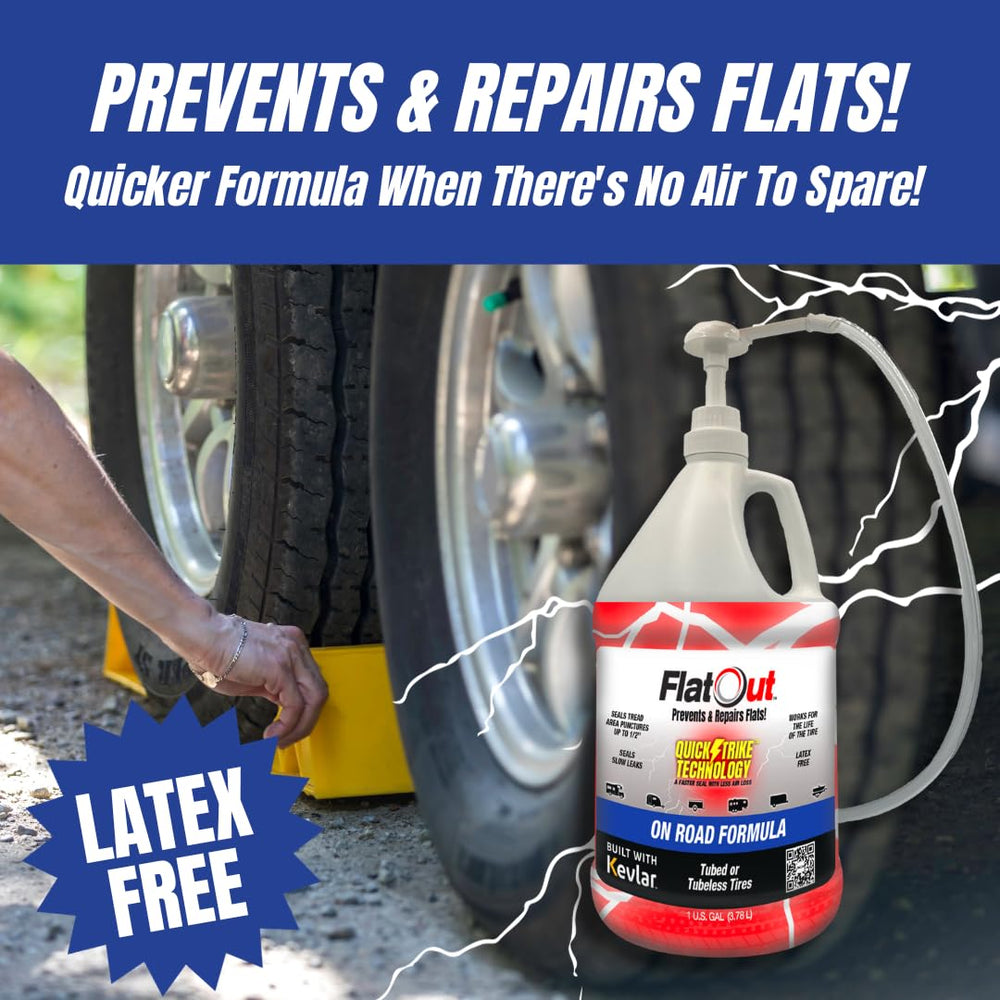 FlatOut QuickStrike protects RVs and trailers during long road trips.