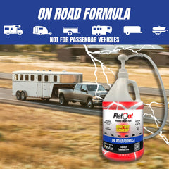 FlatOut QuickStrike tubeless application tool included for easy setup.