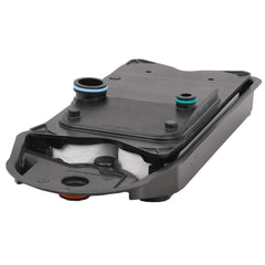 Fleetguard CV52001 crankcase filter side view demonstrates compact design that reduces oil mist.