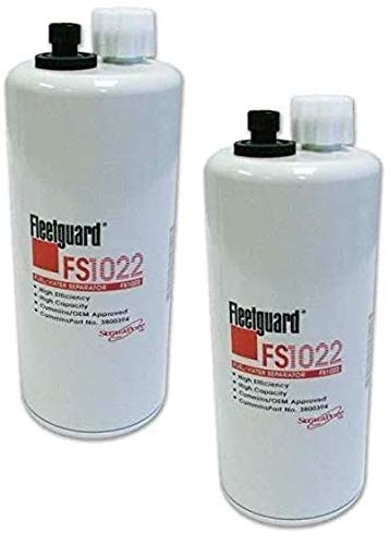Fleetguard FS1022 fuel filter pack of 2 ensures clean fuel flow for reliable engine performance.