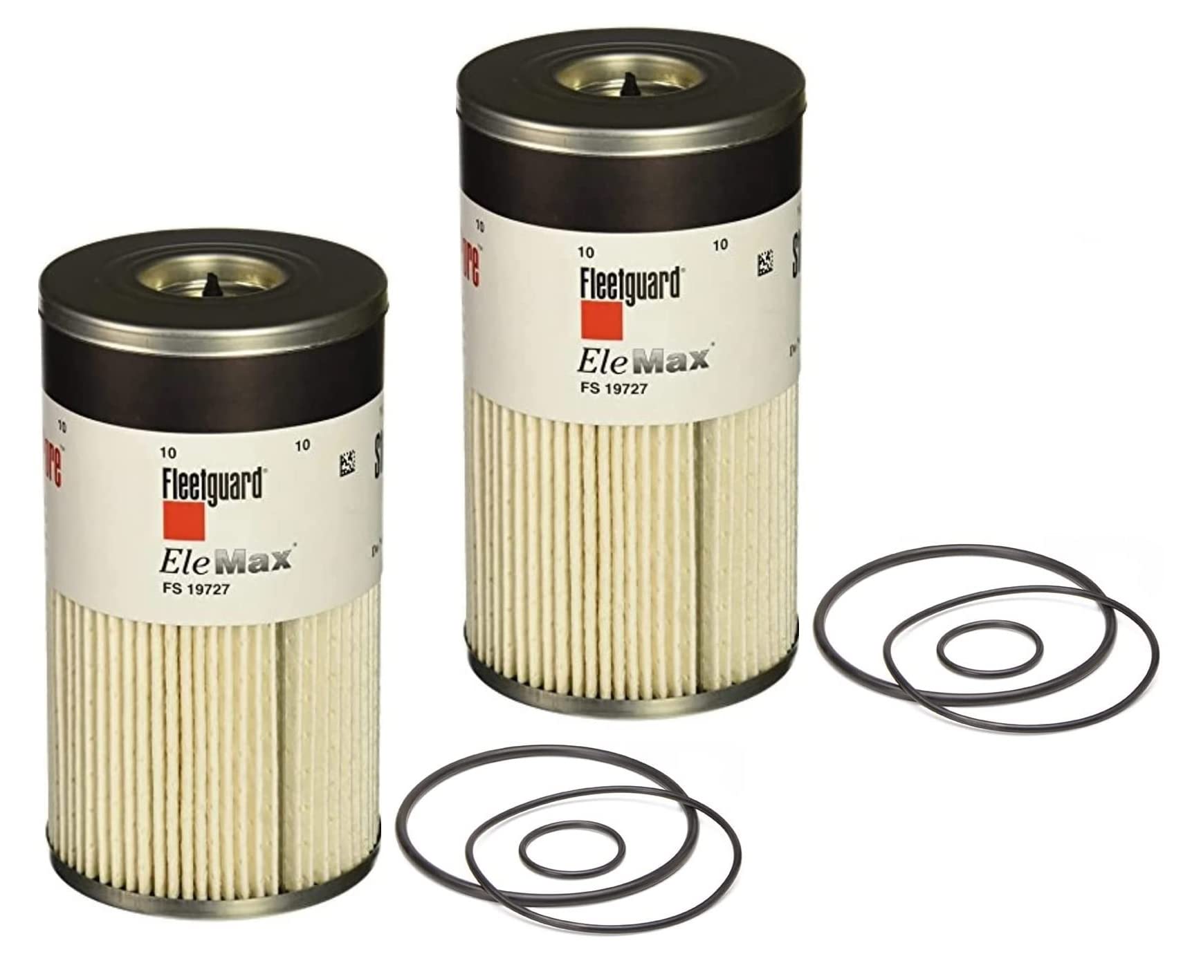 Fleetguard FS19727 fuel filter water separator removes water and particulates to protect engine performance.