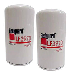 Fleetguard LF3970 oil filter pack of 2, gasket detail, precise fit for Cummins ISB compatibility.
