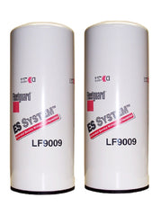 Fleetguard LF9009 oil filter dual-pack cross-reference for Cummins engines, reliable filtration option.