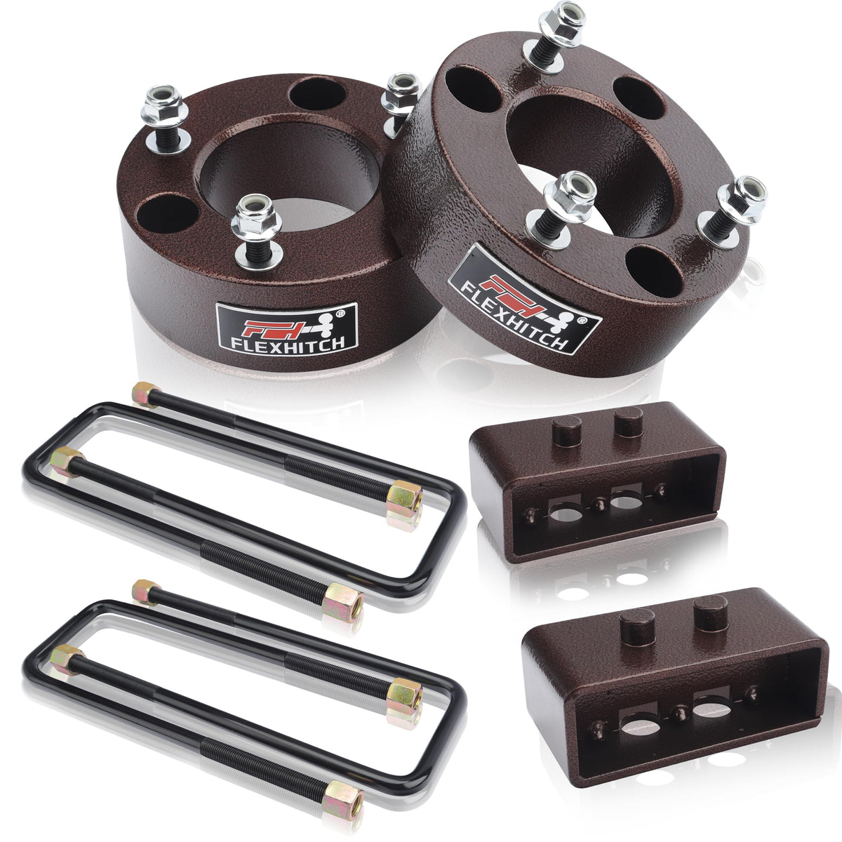 FlexHitch front-3in spacer elevates the Ford F-150 stance