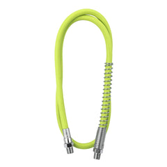 Flexzilla grease hose with spring guard protecting against kinks during use