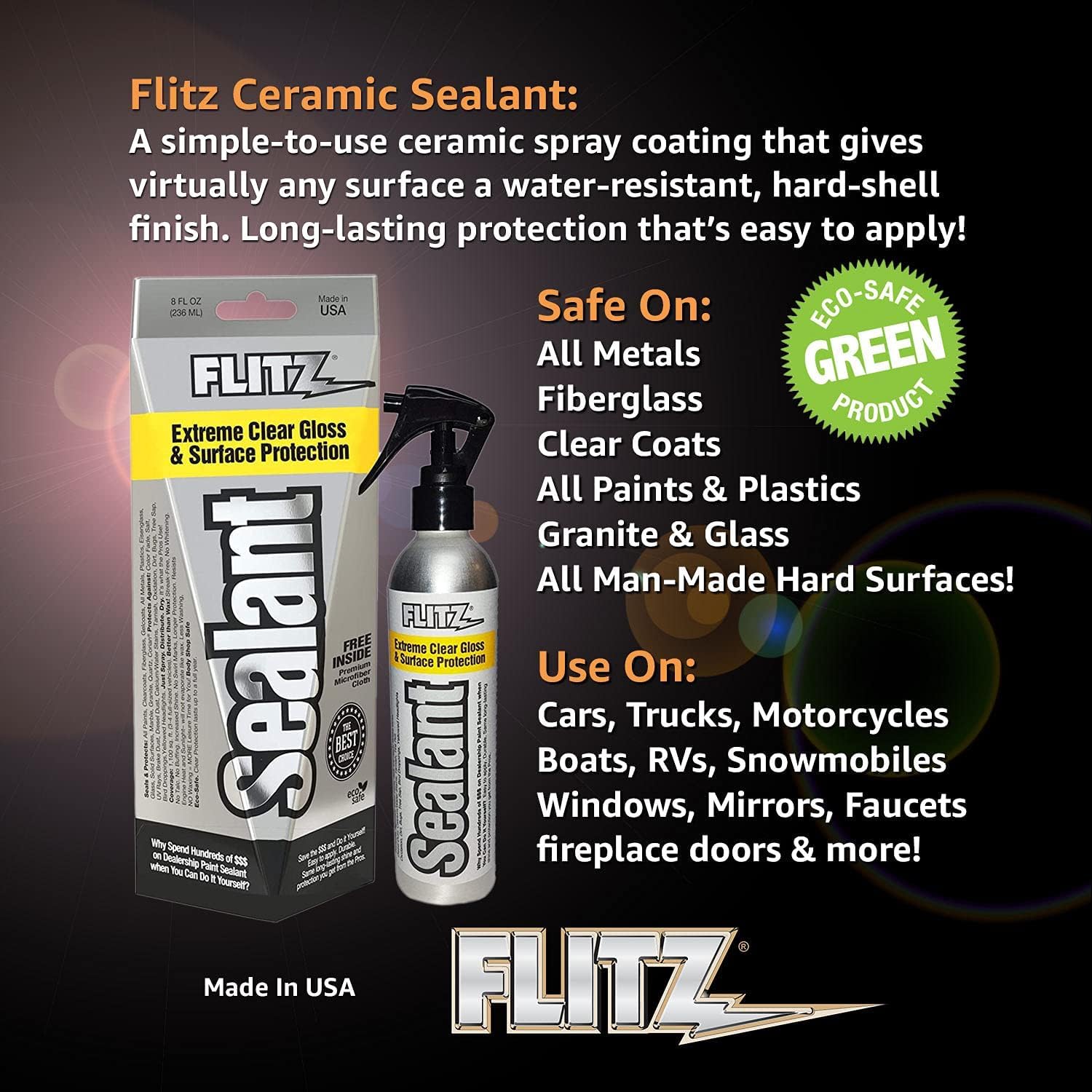 Buff with microfiber to reveal showroom gloss with Flitz