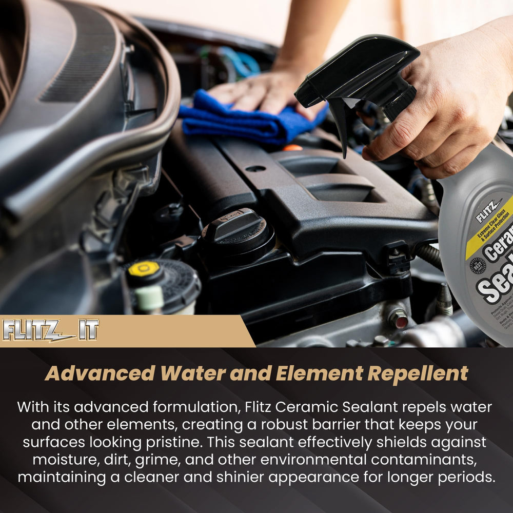 FLITZ water-repellent ceramic spray enables easy, streak-free car maintenance