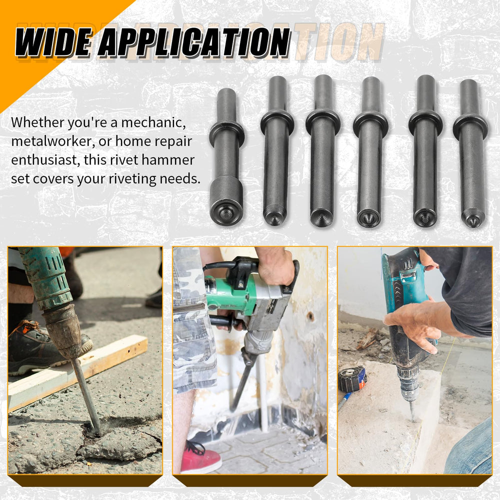 Black oxide finish resists corrosion during heavy-duty riveting.