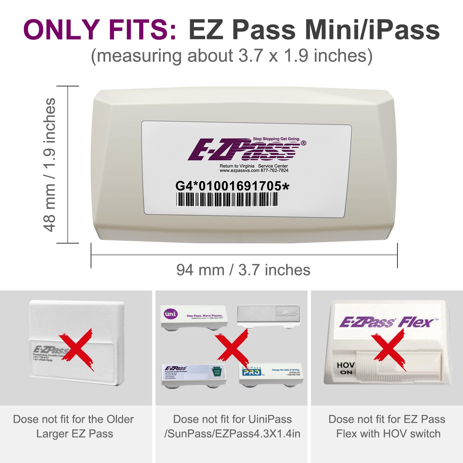 FLLIK EZ Pass Holder highlights UV-protected coating for sun protection.