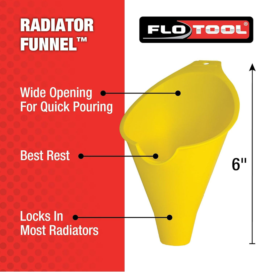 FloTool Quick Fill Funnel ideal for large-volume fluid transfers with minimal spills.