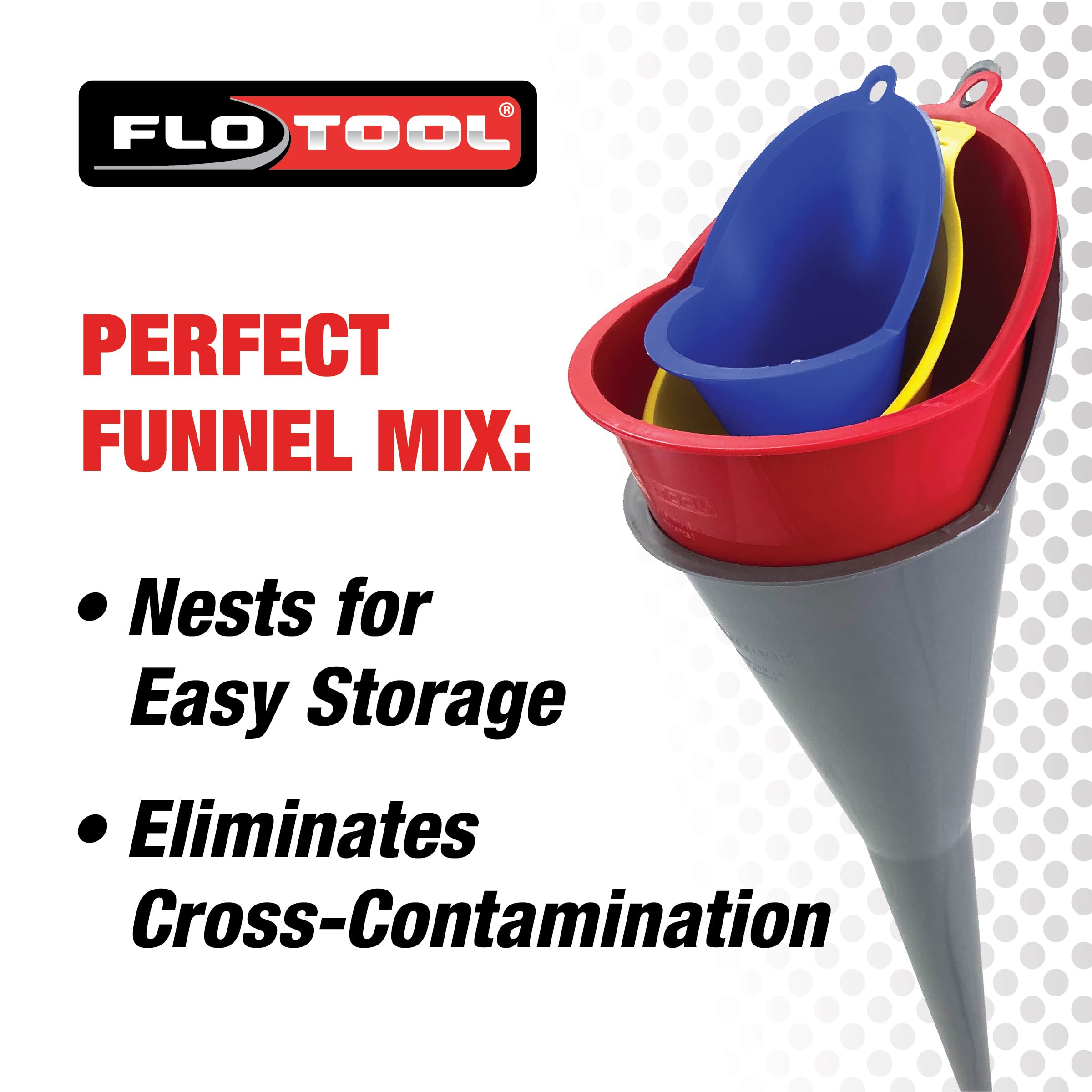 FloTool Radiator Funnel supports coolant pours without drips.