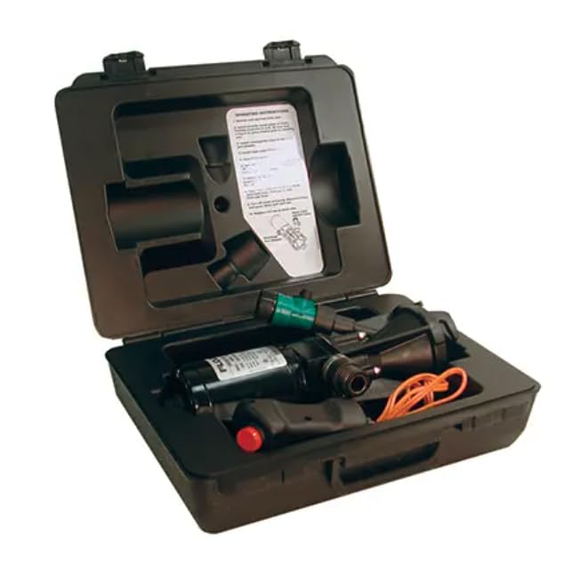 Flojet macerator pump with stainless steel grinder reduces waste to 1/8 inch for smooth flow.