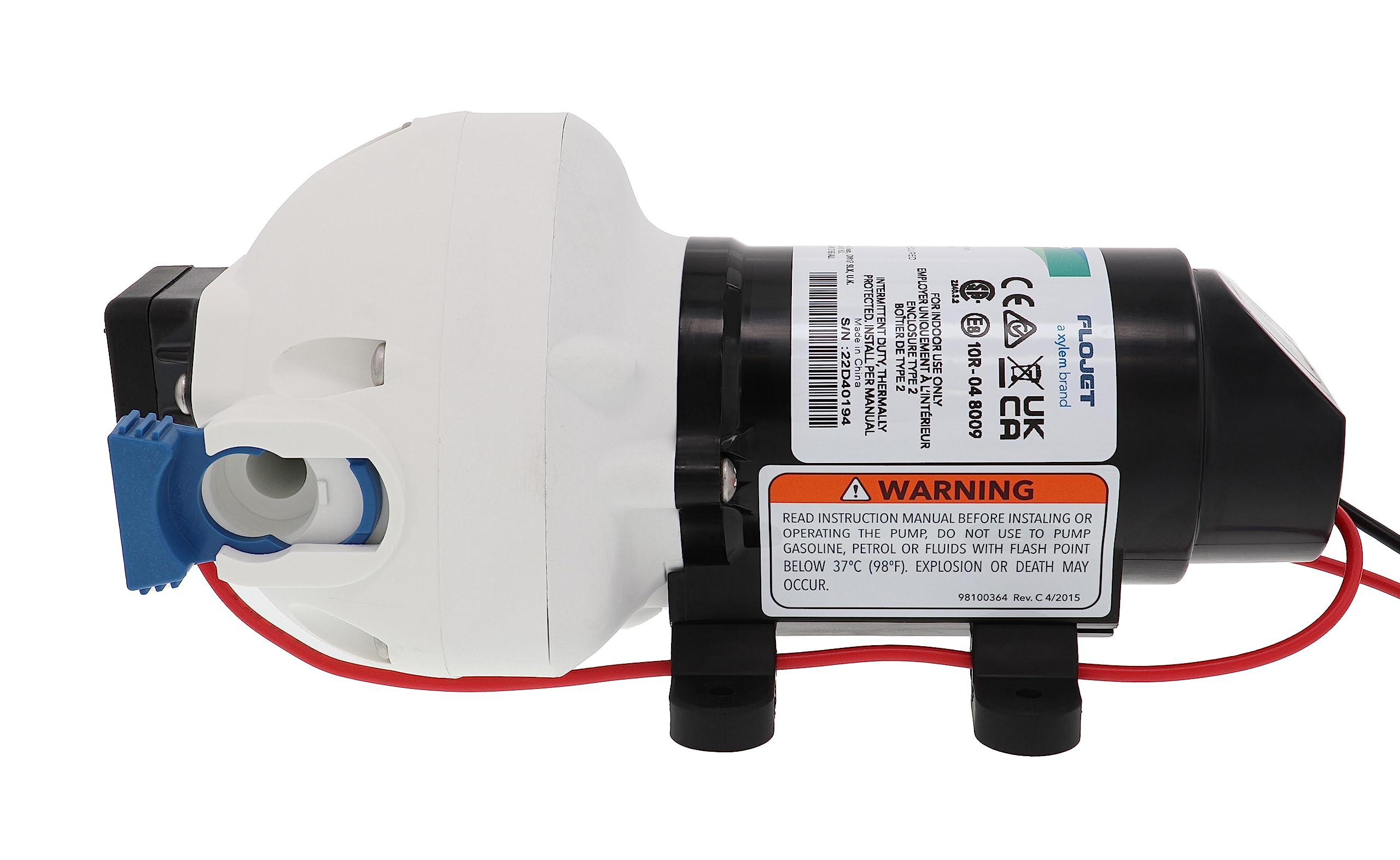 Flojet R3526144D endures 160F temperatures for varied climate conditions