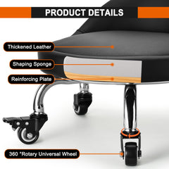 FLOLXNB 360-degree swivel wheels demonstrate smooth, floor-friendly movement.