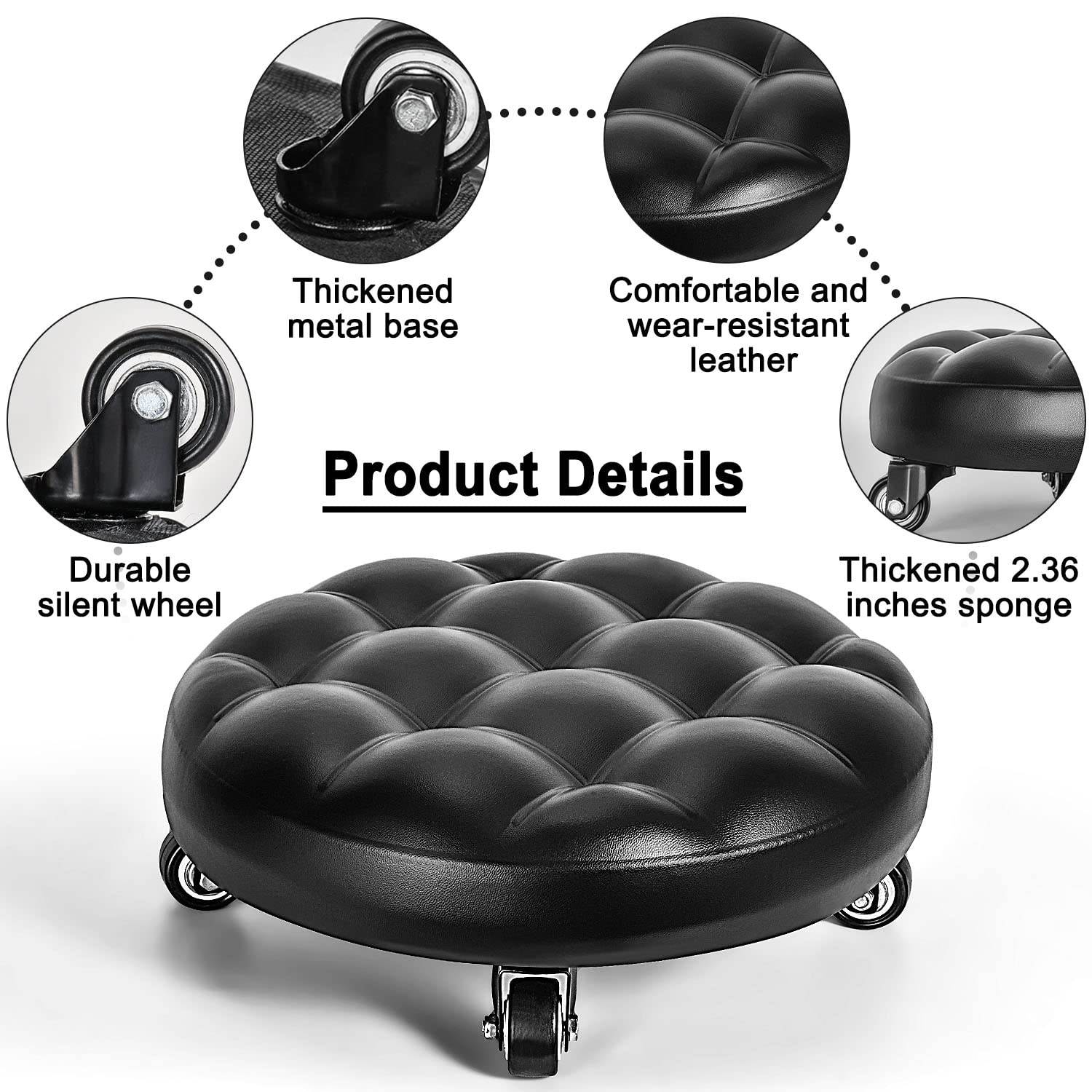 FLOLXNB 360-degree caster wheels deliver silent, smooth mobility.