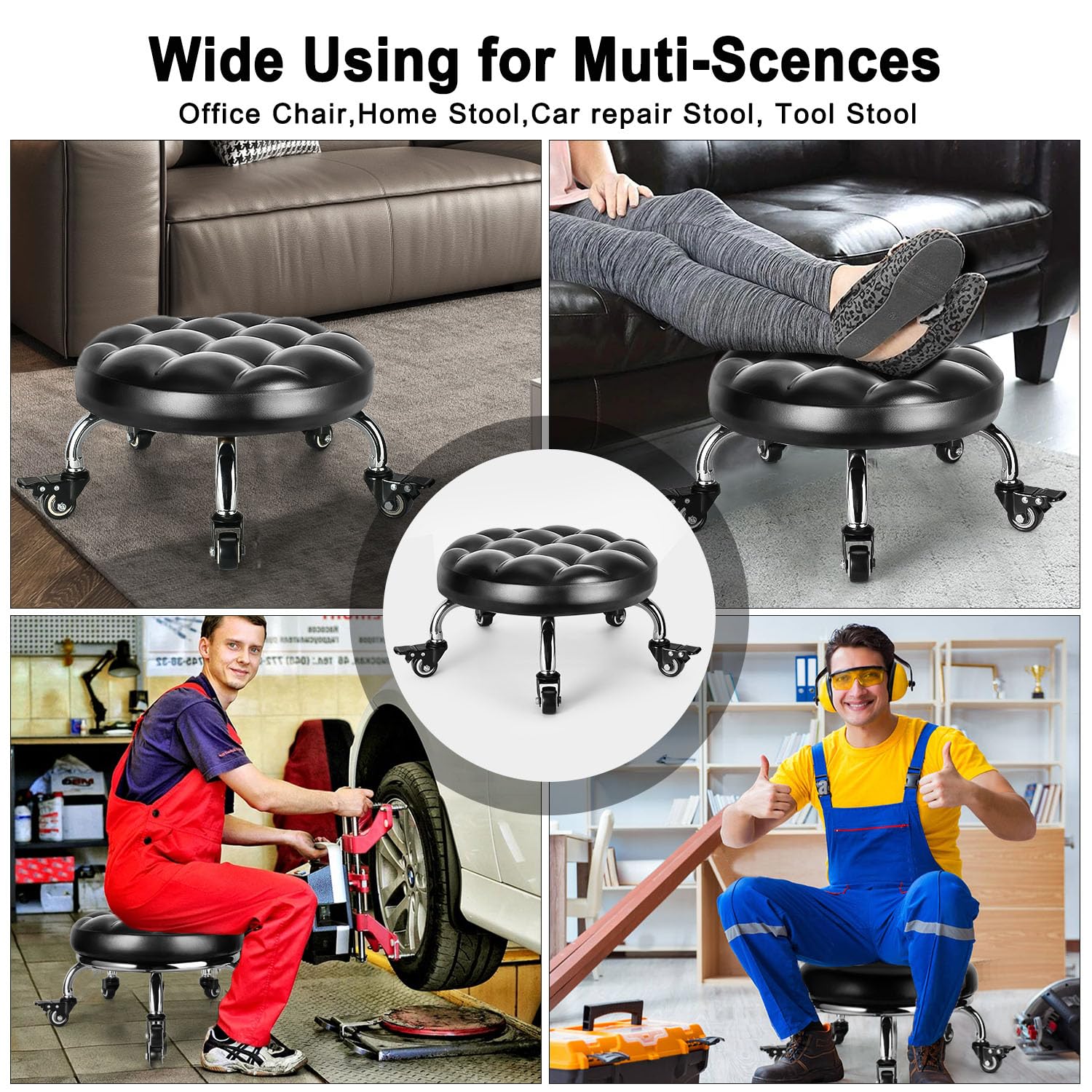 FLOLXNB stool brake wheels provide stability when needed