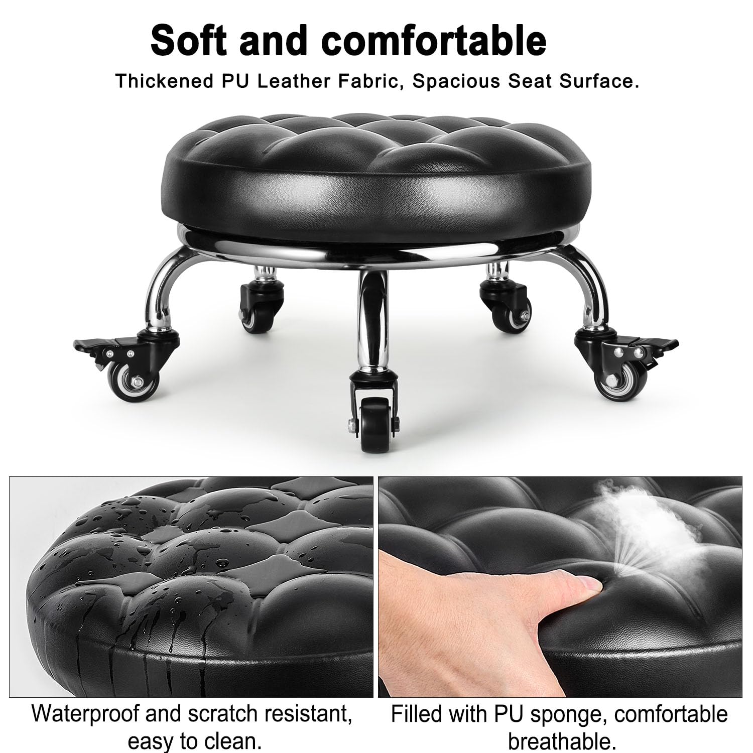 FLOLXNB rolling stool wheel for smooth 360° movement