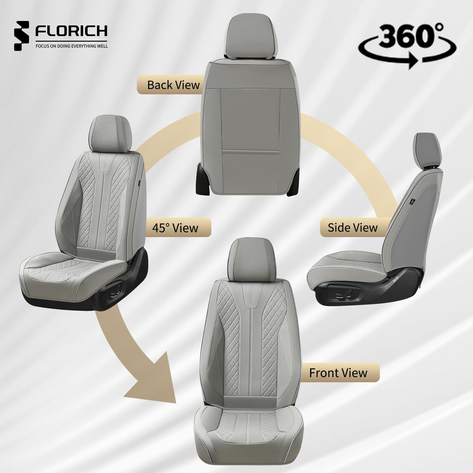 FLORICH breathable faux leather keeps seats cooler and comfortable