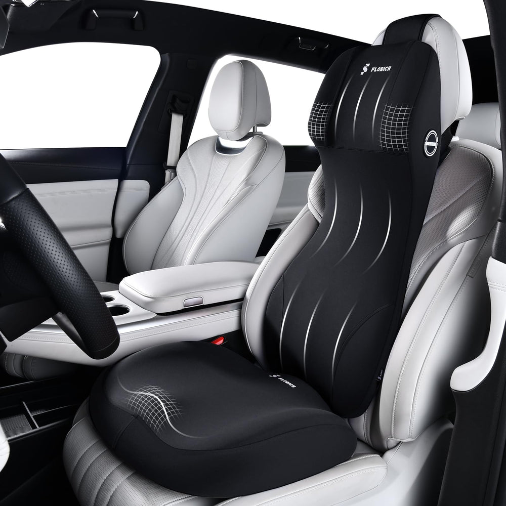 FLORICH car seat cushion headrest supports neck and spine for long drives.