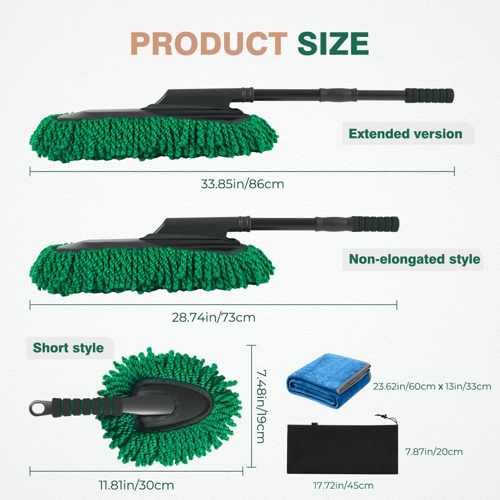 FLORICH duster-retractable-extension adjusts height for comfortable cleaning.