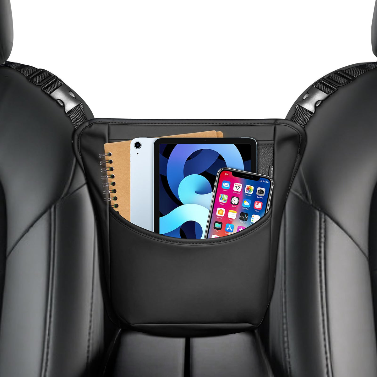 FLORICH hanging organizer between seats keeps essentials neatly within reach