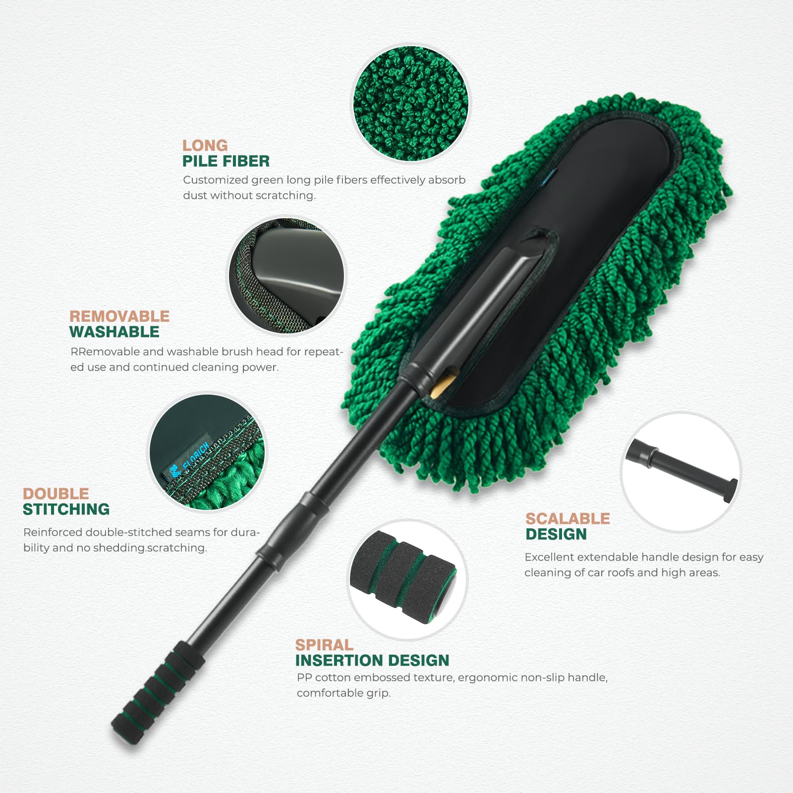 FLORICH large-duster detailed-clean showcases precision for tight spots.