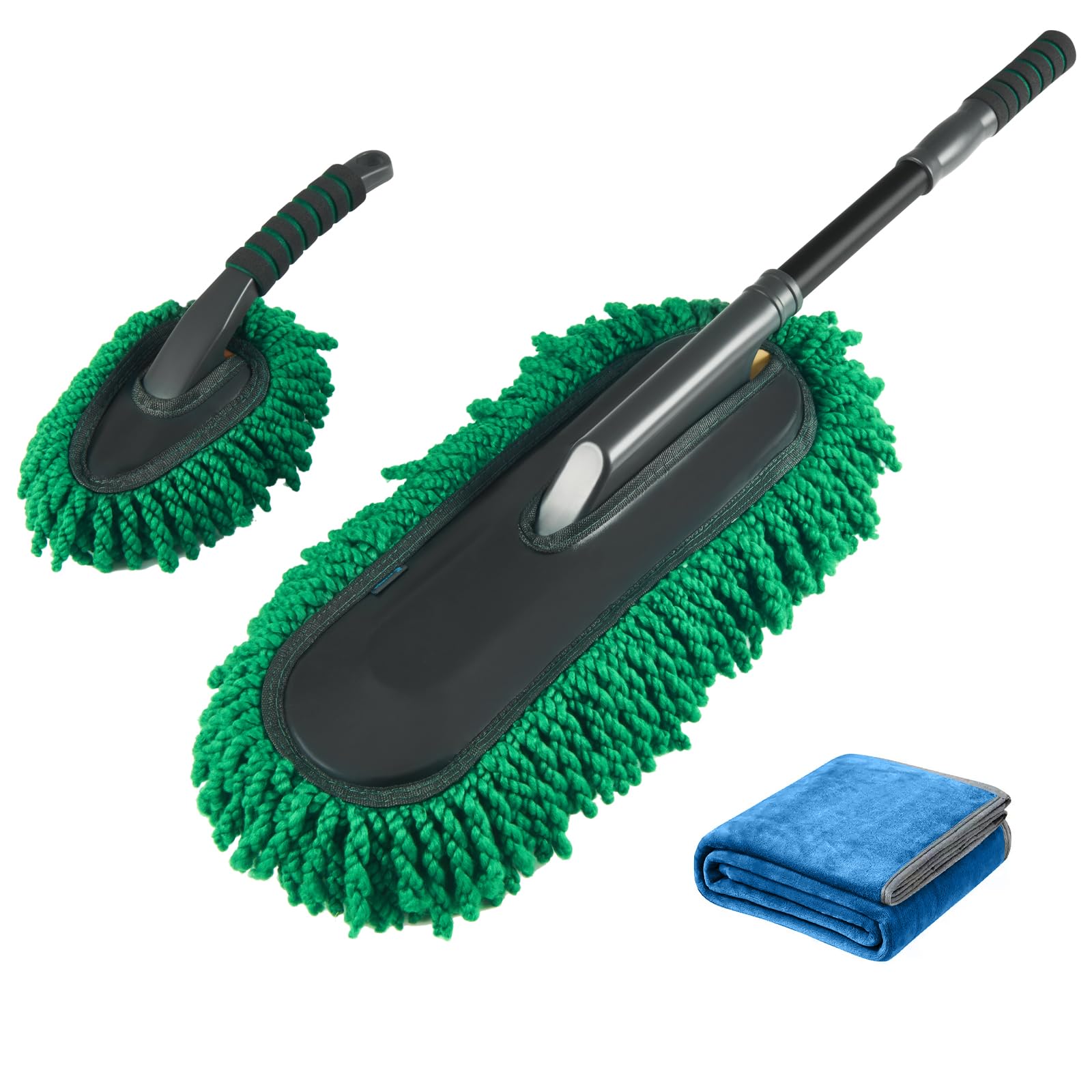 FLORICH large-duster extended-handle reaches high vehicle surfaces with ease.