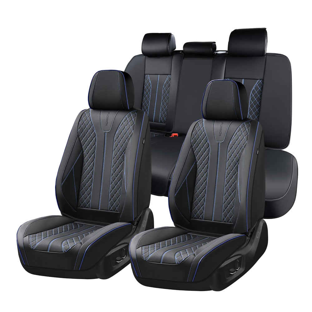 FLORICH leather seat cover universal fit showing premium protection for car interior