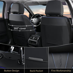 FLORICH waterproof leather seat cover guards against spills during daily drives