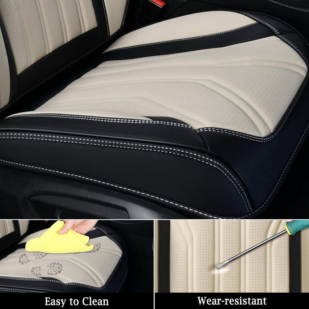 FLORICH easy-install leather seat covers, quick upgrade in minutes.