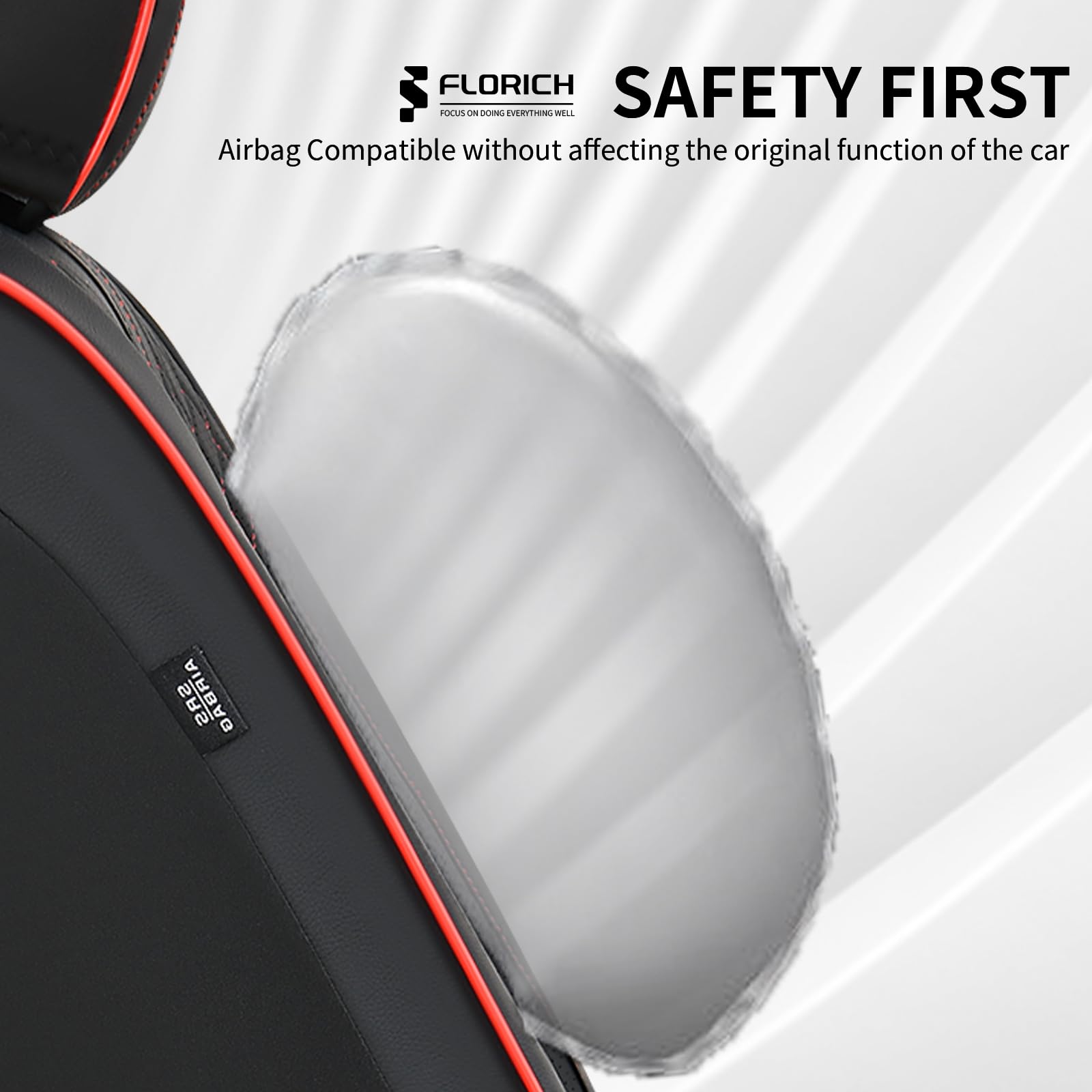FLORICH Leather Seat Covers maintain access to airbags and seat controls