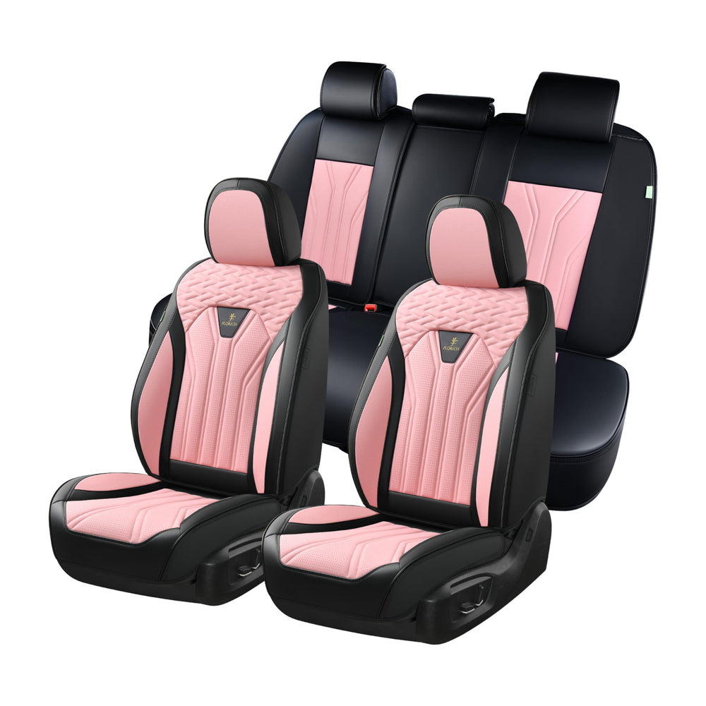 FLORICH leather seat Covers full set pink protect seats and refresh interior