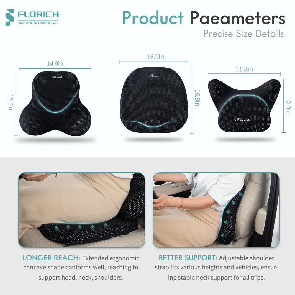 FLORICH lumbar-support memory foam contours to your back
