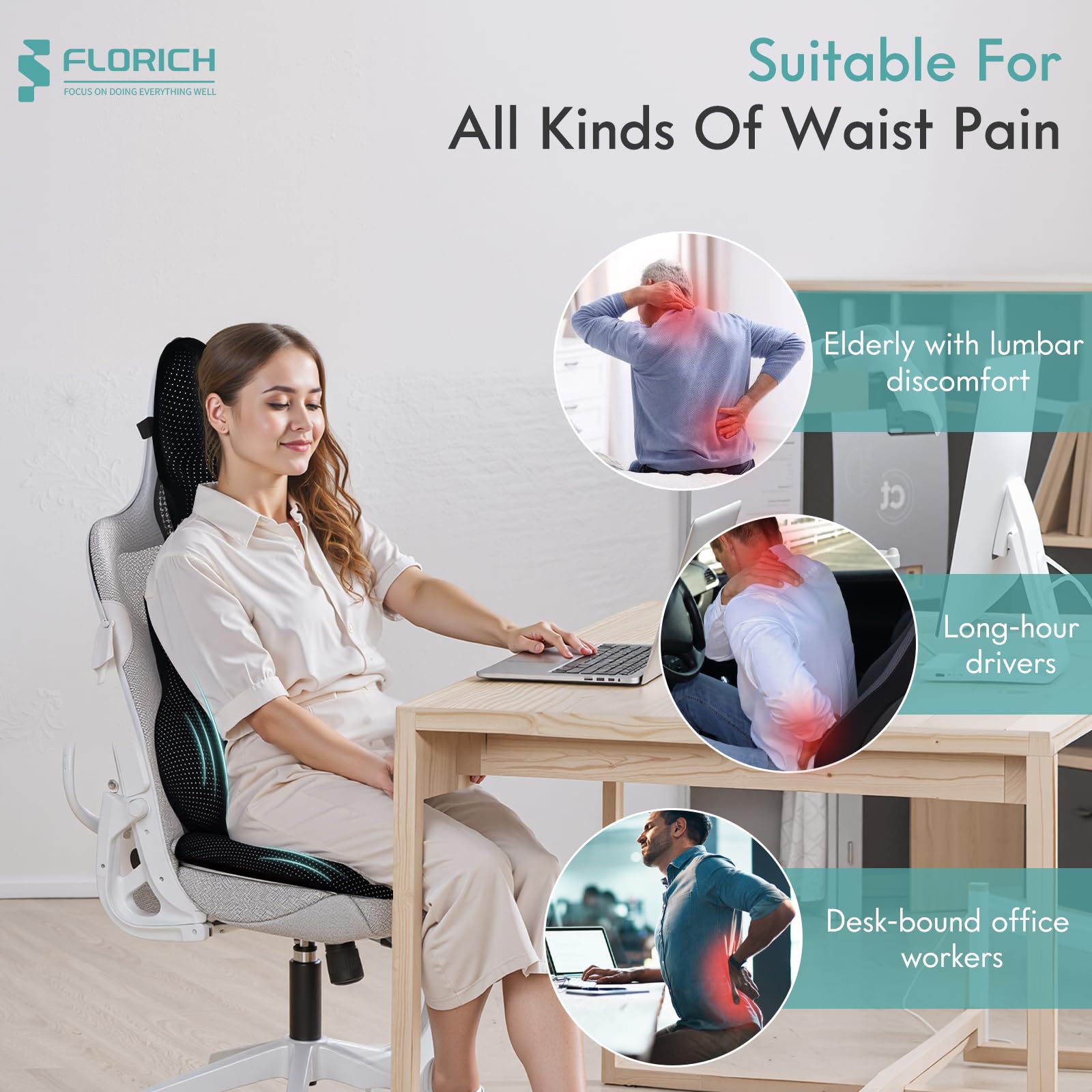 FLORICH memory foam closeup demonstrates resilient shape retention
