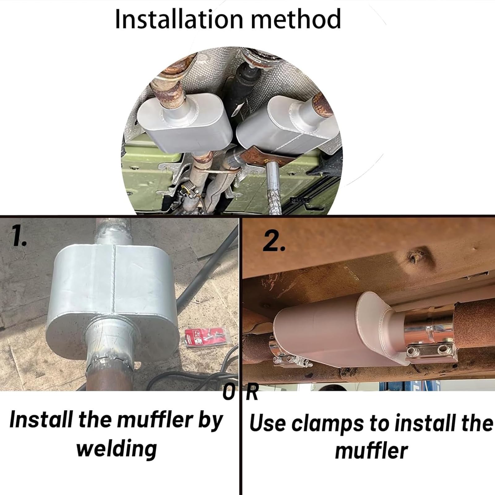 Floshine universal mufflers noise-damping design reduces interior resonance and unwanted sounds.
